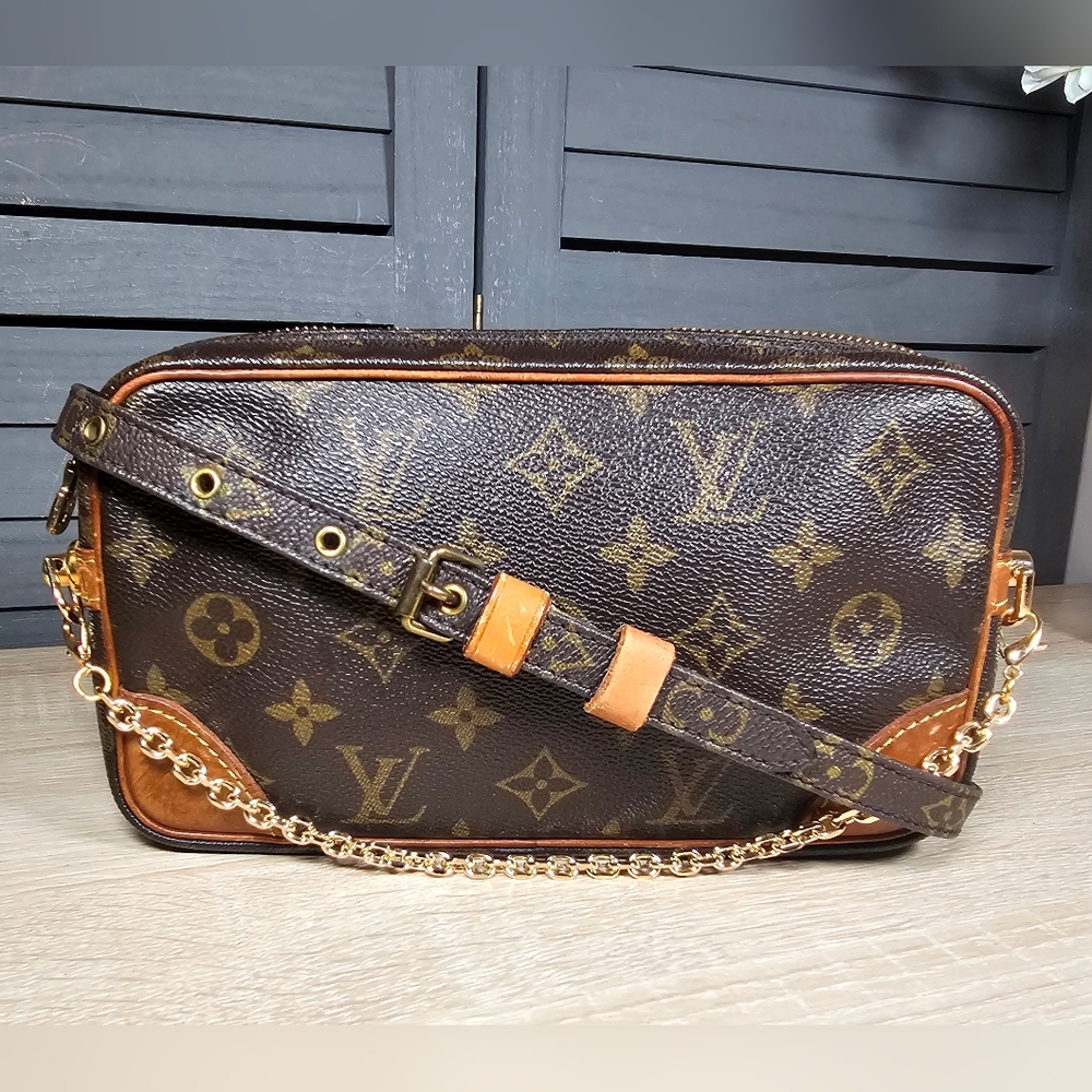 Authentic LOUIS VUITTON Monogram Marly Dragonne PM Crossbody